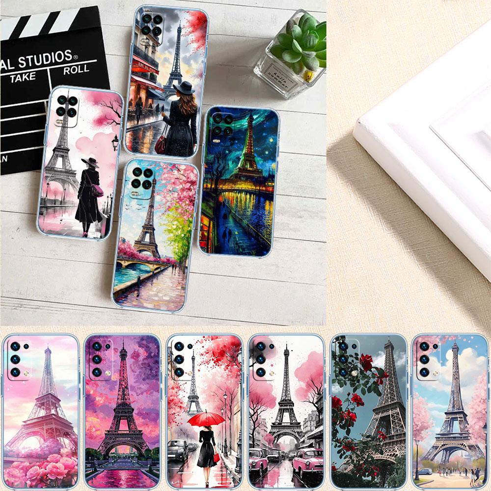 CJ57 France Paris Eiffel tower Phone Case for Motorola Moto G7 G8 G9 G84 G85 G73 G24 G15 Z2 Play Power Plus
