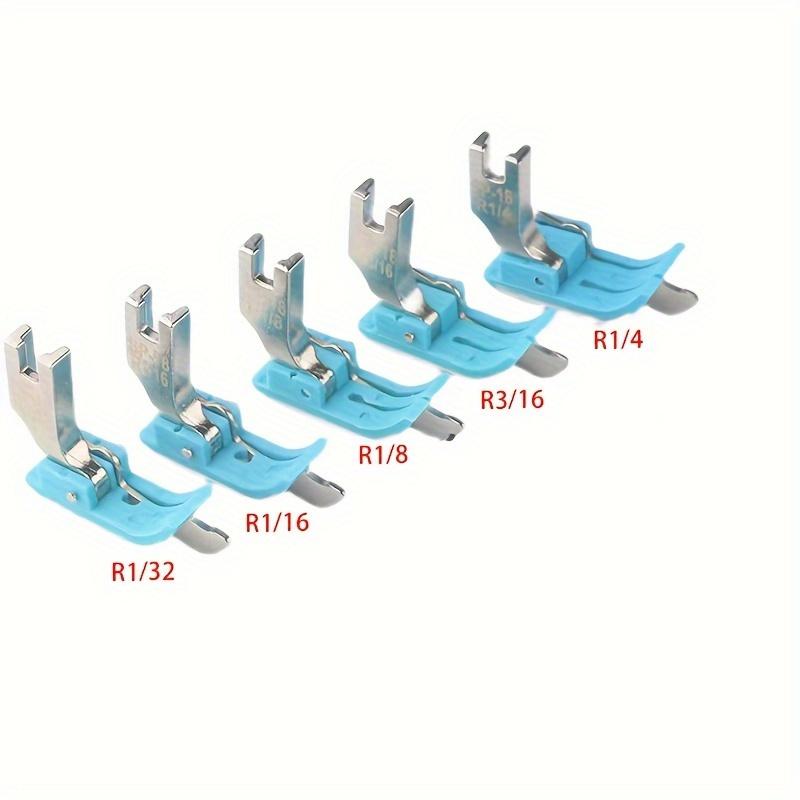 5pc Industrial Sewing Machine Presser Feet Set, Left and Right Stop Edge, Visible Thread Pressing with Knife, Oxford Sewing Attachment for Edge Flange