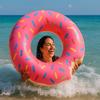 Bouée Gonflable Géante Forme Donut 105 cm Mulitcolore pour Enfants et Adultes Piscine ou Plage