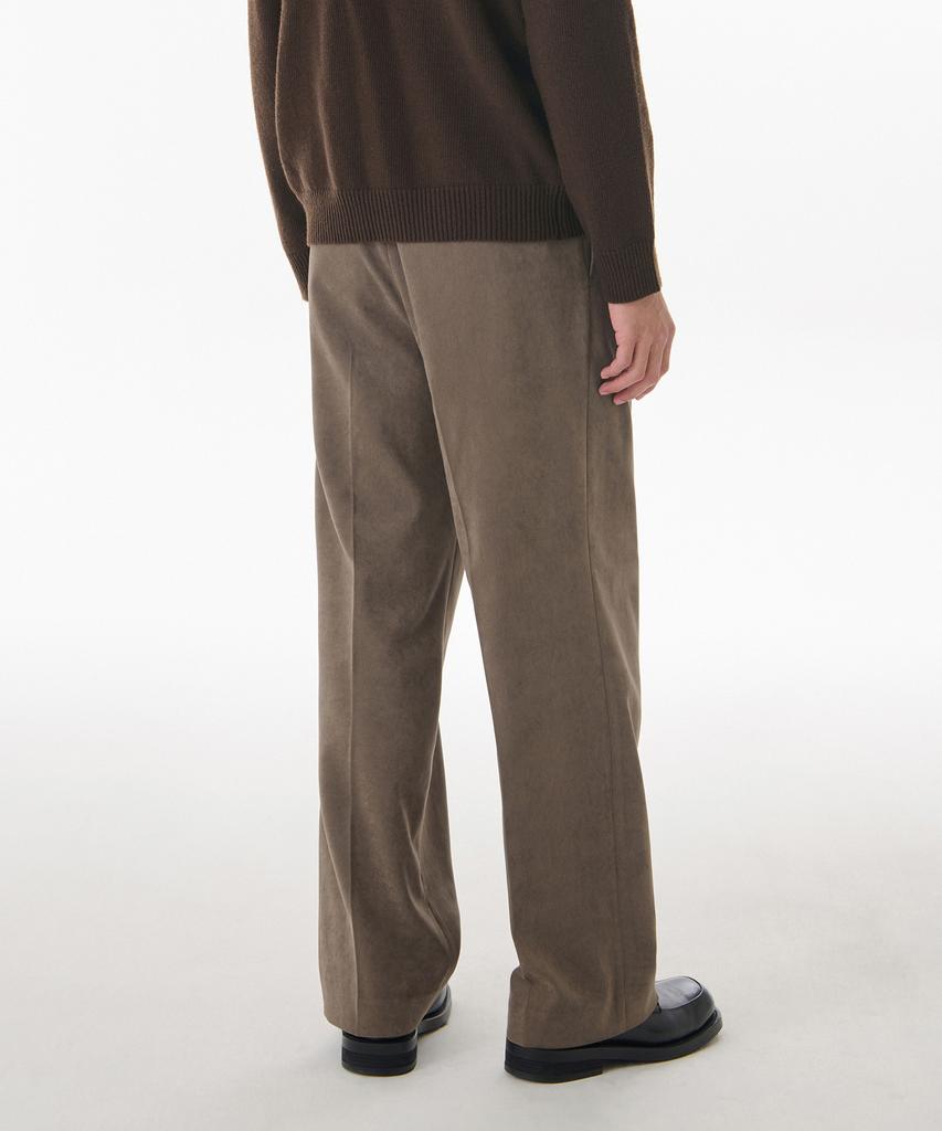 MUSINSA STANDARD Brushed Two-Tuck Wide Hidden Elastic Waist Slacks [Brown]