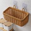 Woven Storage Basket Wall Hanging Vegetable Organizer Breathable Design Large Capacity Easy