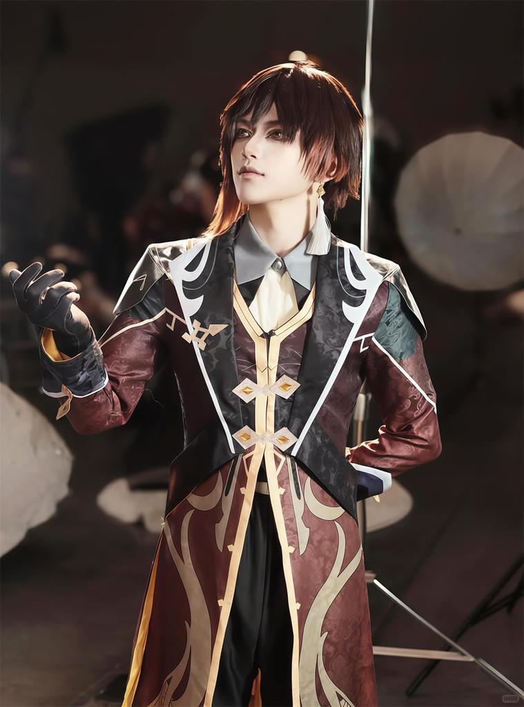[NOKIJP] Косплей Genshin Impact Чжун Ли Костюм для косплея (Чжунли, С)