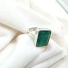Женские кольца ручной работы с изумрудным драгоценным камнем из стерлингового серебра 925 пробы