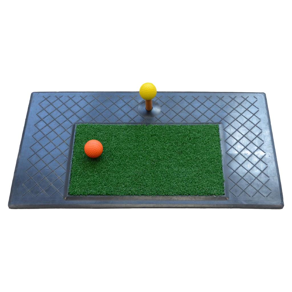 Резиновая основа Коврик для тренировки гольфа 34,5*61 см, Нескользящее оборудование для практики ударов для помещений, улицы, офиса, для тренировки свинга