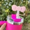 Straw Cap Bow Shape 10mm Dust-Proof Leak-proof Reusable Food Grade Bottle Straw Dust Cover Tumblers Straw Toppers