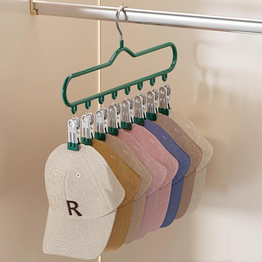 Windproof Clothes Drying Rack 8 Clips Hat Rack New Clothes Hanger  for Home Dormitory