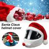 1PC Santa Claus Helmet Cover Plush Christmas Hat for Motorcycle Helmet Happy New Year Party Supplies Xmas Cosplay Accessoories