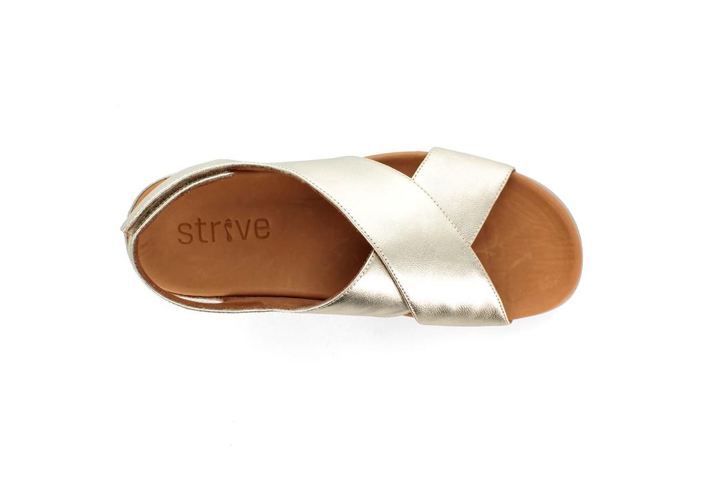 Sandals Venice Pale Gold Cm 2E [Strive] Women's 22.0 Cm~22.5