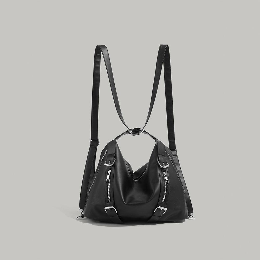 Korean-style casual large-capacity tote bag for women, lazy style shoulder bag, versatile trendy three-way crossbody backpack