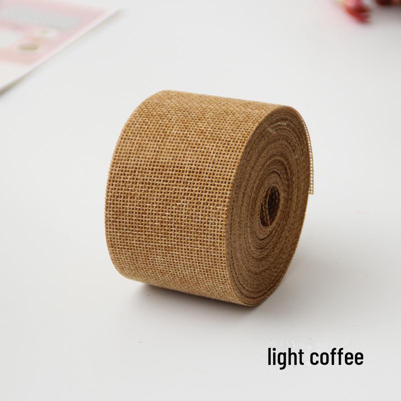 Свадебный декор своими руками: Цветная лента, имитирующая лен, рулон из полиэстера 5 см