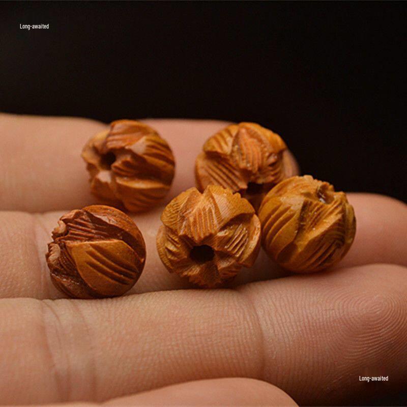 Carved Peach Pit Bead Bracelet: Pendant Accessory for Children, Babies, Pregnant Women & Elderly