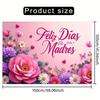 2D Pink Rose & Daisy Mother's Day Photo Booth Background