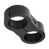 8pcs AN4 11MM Braided Hose Separator Clamp Fitting Adapter Bracket Black