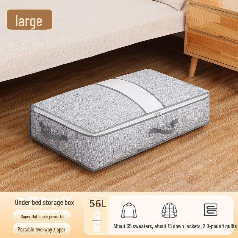 Большая вместительная сумка с застежкой-молнией и окном для хранения одежды и одеял