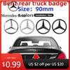 Car Sticker For Mercedes Benz 3D ABS silver/Black 9cm 90mm car rear Tail Trunk emblem badge sticker Decals For Mercedes Benz W11