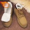 Men Winter Snow Boots For Waterproof Leather  Super Warm Men's Boots Outdoor Male Hiking Boots Work Shoes
