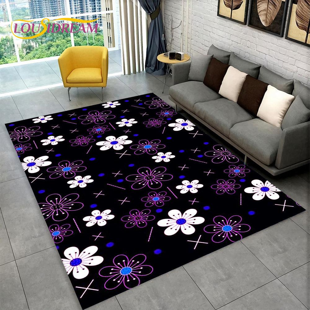 3D Nordic Luxury Flower Floral Area Rug Large, ковер для дома, гостиной, спальни, дивана, коврика для двери, декора, детские нескользящие коврики