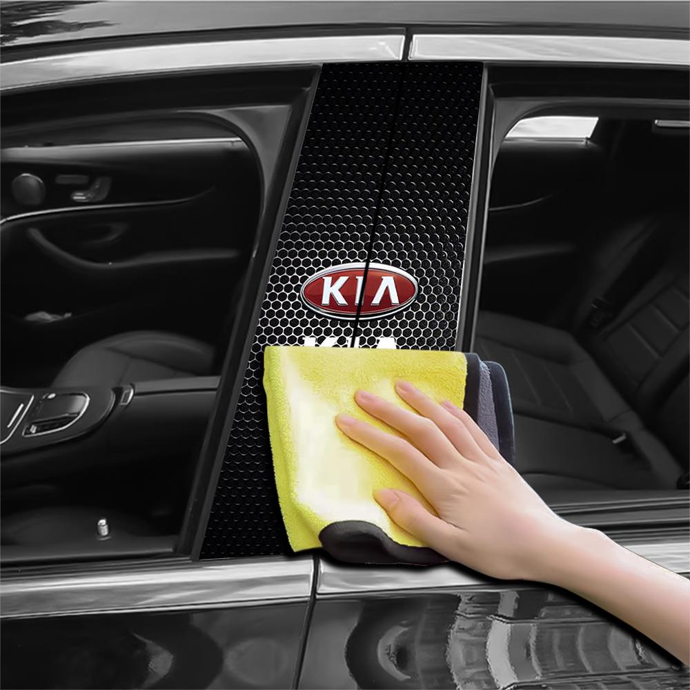 BXBPN1 2Pcs Car B-Pillar Center Column Decoration Stickers for KIA Sportage Niro Rio Ceed Cerato Soul Sorento Picanto Optima K K5 Sonic
