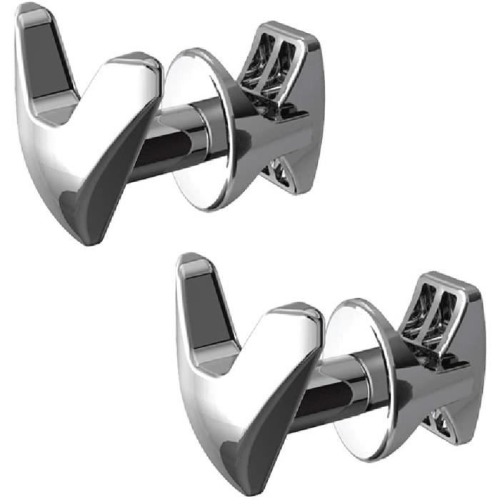 Paire De Handy Vip Tubes Ronds - Patères, Se Fixe Directement Sur Le Radiateur Sèche-serviettes - Chrome