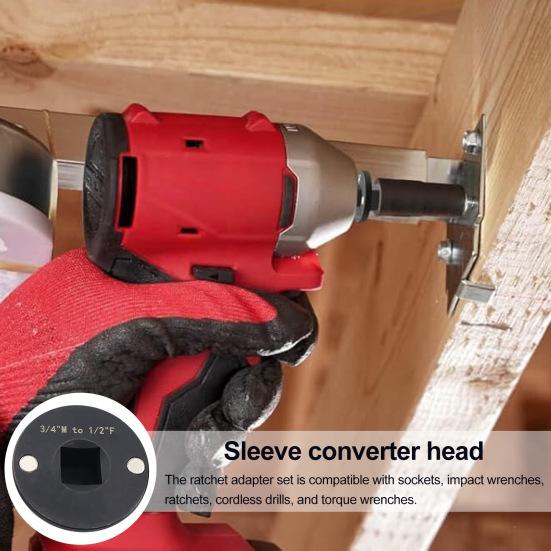 1/4 шт. Низкопрофильные ударные переходники Высокопрочная долговечная конструкция Быстрые точные Универсальные приводы Набор переходников для трещотки