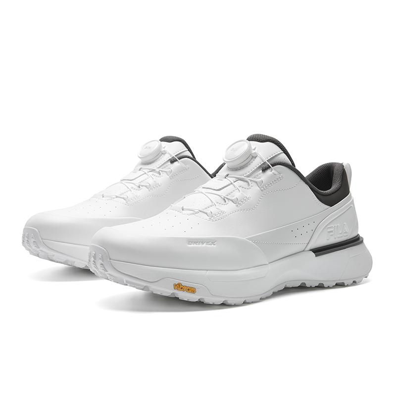 Fila GF DRIVEX Амортизирующие Нескользящие Износостойкие Низкие Мужские Обувь для Гольфа Ярко-Белый/Глубокий Орлино-Серый A12M611712FBB