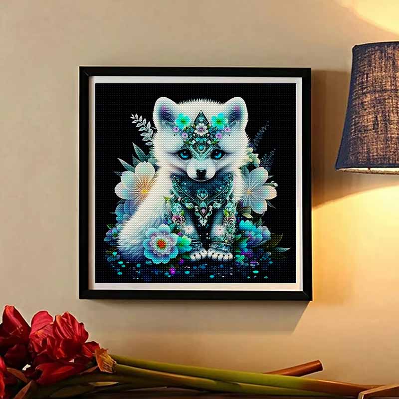 New Arrival 5D DIY Full Circle Diamond Painting "Little Fox Shape" Embroidery Cross Stitch Home Decor Gift