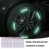 20 Pcs Car Wheel Stickers for Tires Wheels Reflective Rim Stickers Decals Motorcycle Wheels