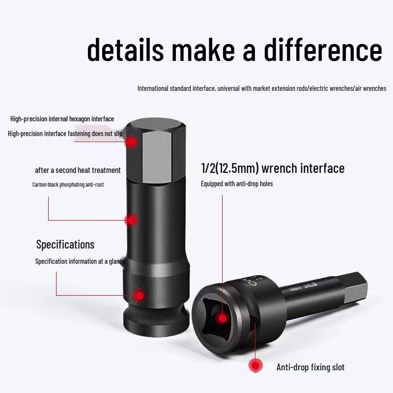 Шестигранный 1/2 Пневматический ударный гайковерт и цельный набор бит