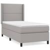 Maison Exclusive - Sommier à lattes de lit et matelas Gris clair 90x190 cm Tissu