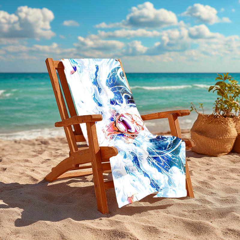 1Pc Oceanic Power Burst Beach Towel Quick Dry Multiuse For Beach Pool Gym Yoga Home Travel Christmas Halloween Xmas Gift Es164