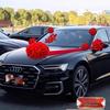 Полный комплект свадебного украшения для автомобиля: Цветы на капот сопровождающей машины, Гирлянда для встречи, Композиция «Двойное счастье» для праздничной экспозиции