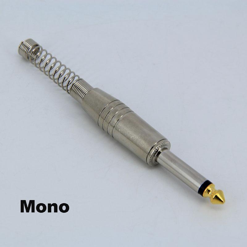 2pole 3pole 6.35mm 6.5mm Audio Male Female Mono Stereo Solder Connector Plug Socket Gold Plated Metal Amplifier Mic Converter