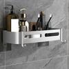 Bathroom Storage Rack Wall-mounted Punch-free Great Stickiness Anti-slip Great Load Bearing Rustproof Waterproof with Hook Shower Organizer Shower