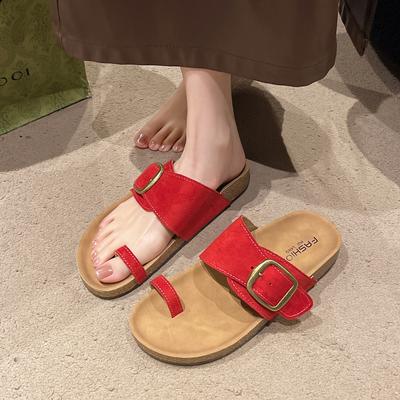 Матовые шлепанцы с толстой подошвой и открытым носком, женская уличная обувь, лето 2025, новые шлепанцы на одной перемычке