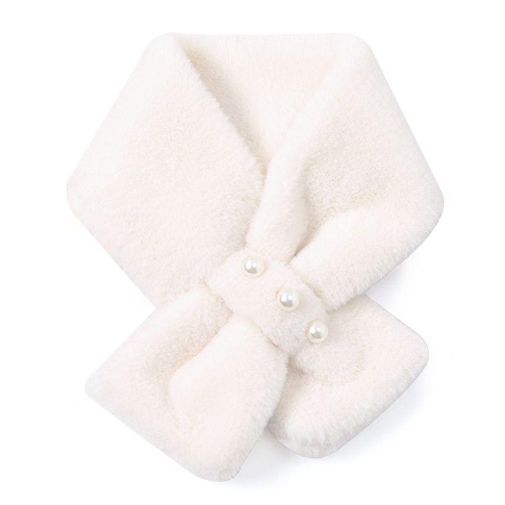 Зимний мягкий удобный искусственный меховой воротник плюшевый шарф крест на шее теплая шаль