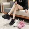 Летние туфли Daddy Shoes Женская обувь Увеличенные кроссовки на толстой подошве Модные дышащие удобные сетчатые повседневные туфли на шнуровке