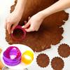5pcs/6pcs Cookie Cutter Mould Set, Varisized, 2 Sides Round Scalloped Flower Square Shaped Biscuit Dough Molds, for DIY Baking