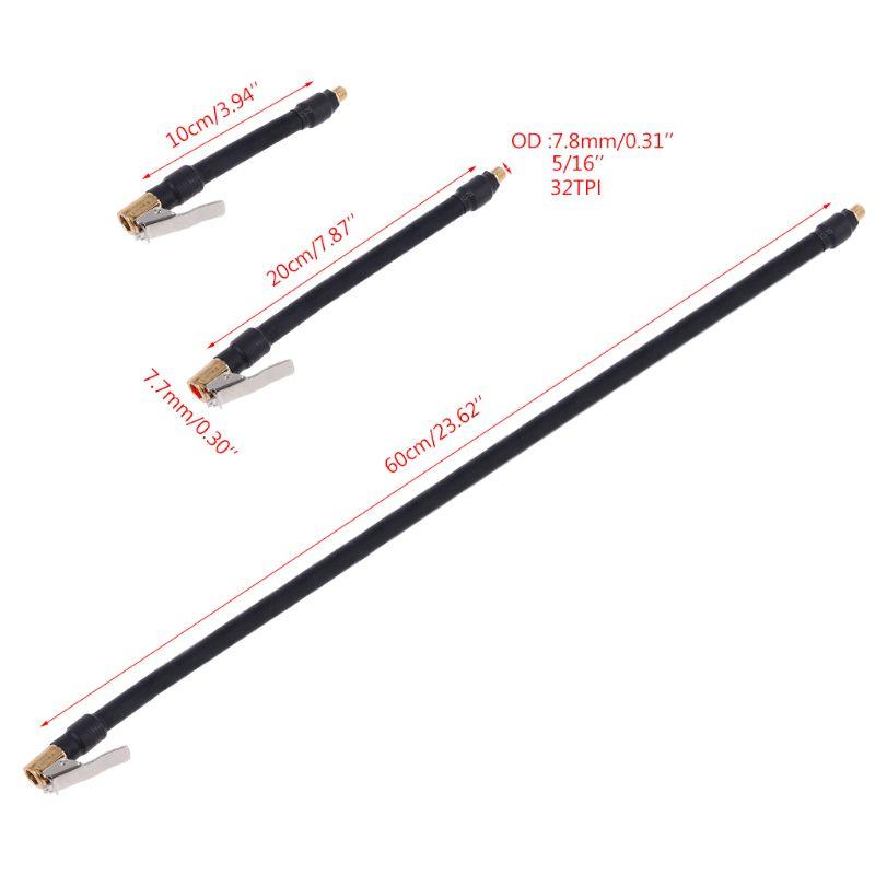 Car Tire Inflator Rubber Air Hose Clip On Air for Valve Tool Compressor Air Expansion Hose & Tire for Valve Fine-Grained