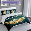 3pcs Custom Name The Legend of Zelda Breath of the Wild Bedding Set,Includes 1 Duvet Cover and 2 Pillowcases,All-season Bedroom Decor