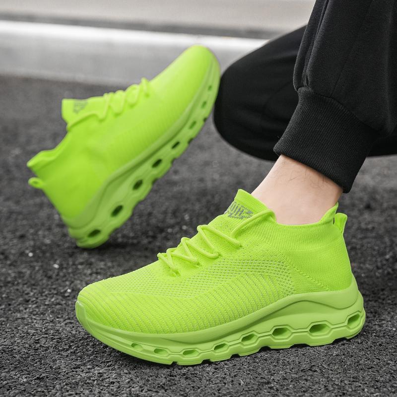 Outdoor Running Shoes Men Lightweight Anti-slip Wear-resistant Casual Shoes Comfortable Men Lace-up Breathable Sport Shoes Men
