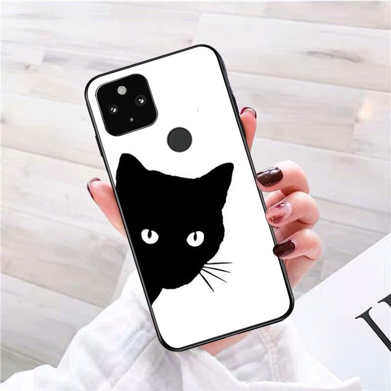 Чехол для телефона с черным котом для Google Pixel 7 Pro 7 6A 6 Pro 5A 4A 3A Pixel 4 XL Pixel 5 6 4 3 XL 3A XL 2 XL