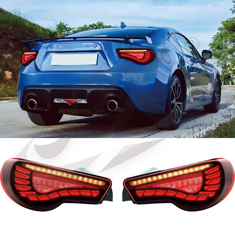 Совместимая сборка заднего фонаря для Toyota 86/Subaru BRZ: Светодиодные дневные ходовые огни, Динамические поворотники, Дизайн в виде чешуи дракона/рыбы