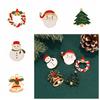 Bell Santa Claus Enamel Pins Cartoon Dripping Oil Lapel Pin Temperament Christmas Brooch Daily
