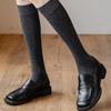 Женские гольфы, хлопковые зимние теплые носки, белые, черные вечерние сексуальные длинные носки для танцев, модные носки до середины икры