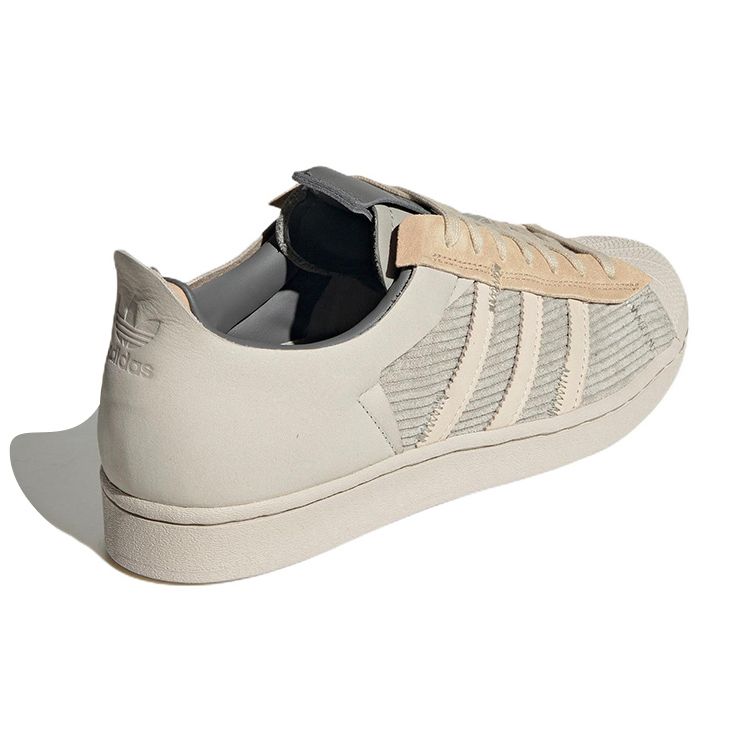 Adidas Originals Superstar Ws2 Leather Corduroy Retro Classic Low-Top Sneakers Unisex Sneakers Gray GY0011