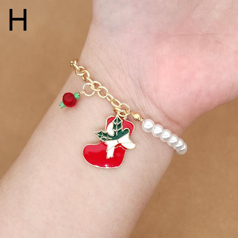 Рождественский браслет Санта-Клаус Снежинка Снеговик Рождественская елка Модные украшения Oranments