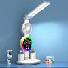 Rechargeable LED Desk Lamp for Study Desk Lamp, Reading Lamp, LED Night Light with Fan, LED Clock Display Reading Desk Lamp