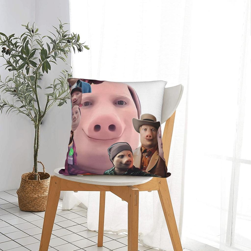 John Pork Calling Art Pillow Case Design Pillow Cover Morden Cushion Cover For Wedding Party Home Decor