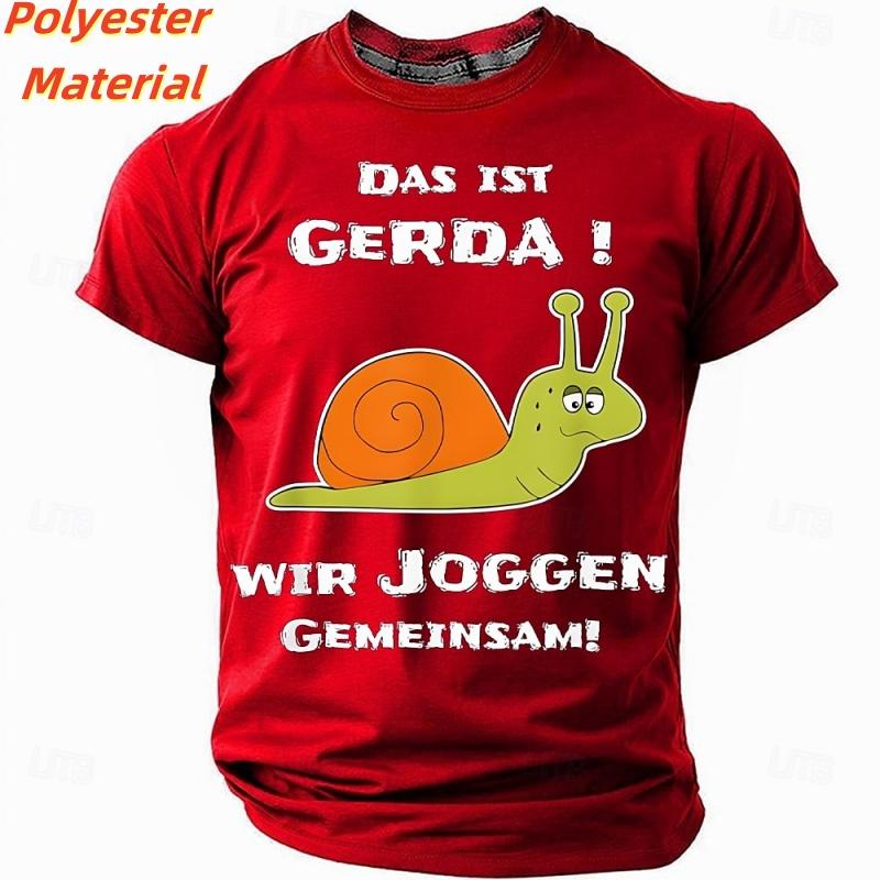 3D Printed Cartoon Snail T Shirt For Men Fun Colorful Pattern T-Shirts Summer Round Neck Kids Short Sleeve Tees Fashion Tops