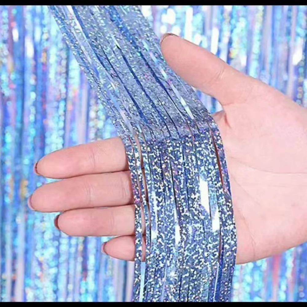 Glitter Tassel Curtain Shimmer Backdrop Decorations  for Baby Shower Birthday Wedding Party